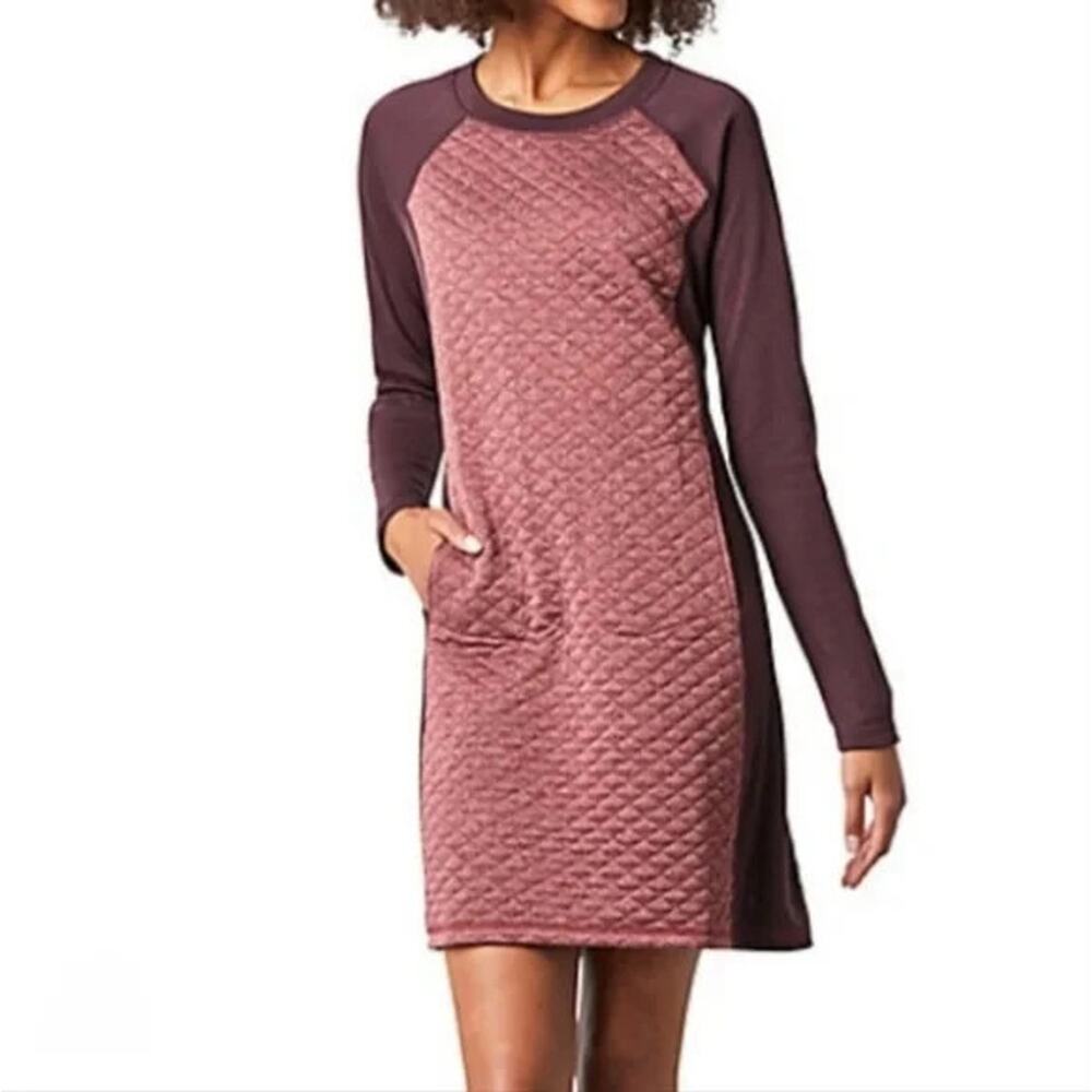 Smartwool Size Large Diamond Peak Wool-Blend Quilted Dress Eggplant Outdoor